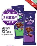 Cadbury Bubbly Dairy Milk Assorted-For 2 x 87g
