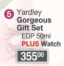 Yardley Gorgeous Gift Set EDP-50ml Plus Watch