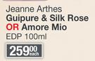 Jeanne Arthes Guipure & Silk Rose Or Amore Mio EDP-100ml Each