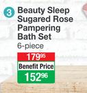 Nature's Nourishment Beauty Sleep Sugared Rose Pampering Bath Set (6 Piece)