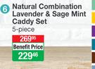 Nature's Nourishment Natural Combination Lavender & Sage Mint Caddy Set (5 Piece)