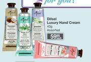 Difeel Luxury Hand Cream Assorted-40g Each