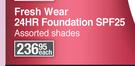 L'Oreal Infaillible Fresh Wear 24HR Foundation SPF25 (Assorted Shades)-Each