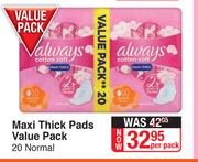 Always Maxi Thick Pads Value Pack (20 Normal)-Per Pack
