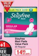 Stayfree Maxi Pads Value Pack (20 Regular)-Per Pack