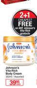 Johnson's Vita Rich Body Cream Assorted-350ml Each