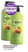 Organics Shampoo Or Conditioner Assorted-For 2 x 1Ltr