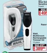 Wahl Multigroom Rechargeable Trimmer Kit(12 Pieces)-Per Kit