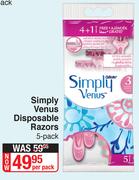 Gillette Simply Venus Disposable Razors(5 Pack)-Per Pack