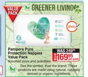Pampers Pure Protection Nappies Value Pack (Assorted Sizes & Quantities)-Per Pack