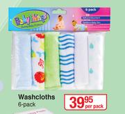 Washcloths-6's Per Pack