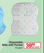 Baby Things Disposable Bibs With Pocket-10's Per Pack
