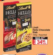 Lindt Hello Chocolate Slab Assorted-100g Each