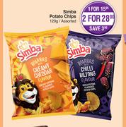 Simba Potato Chips Assorted-For 1 x 120g 