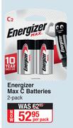 Energizer Max C Batteries-2's Per Pack