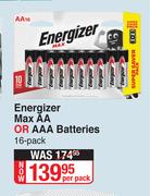 Energizer Max AA Or AAA Batteries-16's Per Pack
