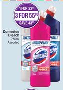 Domestos Bleach Assorted-For 1 x 750ml
