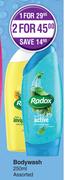 Radox Bodywash Assorted-For 2 x 250ml