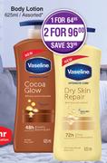 Vaseline Body Lotion Assorted-For 2 x 625ml 