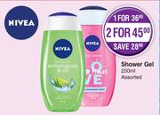 Nivea Shower Gel Assorted-For 2 x 250ml