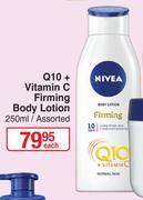 Nivea Q10+ Vitamin C Firming Body Lotion Assorted-250ml Each