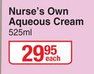 Ingram's Nurse's Own Aqueous Cream-525ml Each