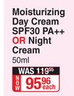 Pond's Flawless Radiance Derma+ Moisturizing Day Cream SPF30 PA++ Or Night Cream-50ml Each
