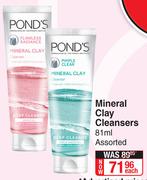 Pond's Mineral Clay Cleansers Assorted-81ml Each