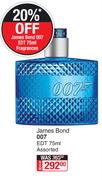James Bond 007 EDT Assorted-75ml