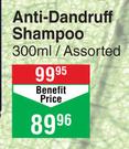 Natur Vital Anti Dandruff Shampoo (Assorted)-300ml