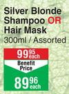Natur Vital Silver Blonde Shampoo Or Hair Mask (Assorted)-300ml Each