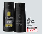 Axe Deodorant Body Spray (Assorted)-200ml Each