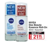 Nivea Deo Beauty Essence Roll On (Assorted)-40ml Each