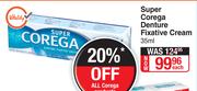Super Corega Denture Fixative Cream-35ml Each
