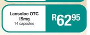Lansoloc OTC 15mg 14 Capsules