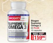 Biogen Supreme Omega 3 (60 + 10 Capsules)