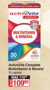 ActivoVite Complete Multivitamin & Mineral-30 Caplets 