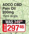ADCO CBD Pain Oil 200mg-15ml Drops 