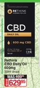 Rethink CBD Daily Oil 600mg-30ml Drops