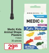 Medic Kids Animal Shape Plasters-30 Pieces