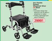 2In1 Flexible Rollator Wheelchair Silver Or Black-Each