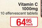 Bio Plus Vitality Vitamin C 1000mg 10 Effervescent Tablets-Each