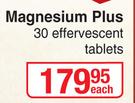 Bio Plus Vitality Magnesium Plus 30 Effervescent Tablets-Each
