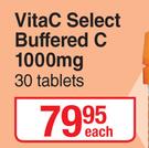 Vita C Select Buffered C 1000mg-30 Tablets Each