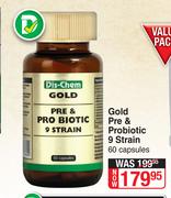 Dis-Chem Gold Pre & Probiotic 9 Strain-60 Capsules