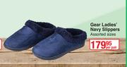 Gear Ladies Navy Slippers (Assorted Sizes)-Per Pair