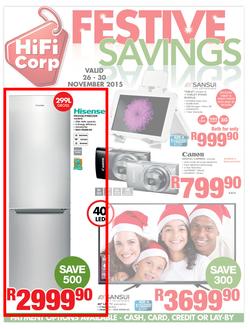 HiFi Corp : Festive Savings (26 Nov - 30 Nov 2015), page 1