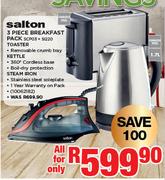 Salton Stainless Steel 3-Piece Breakfast Pack SCP03 + S1220