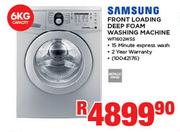 Samsung 6Kg Front Loading Deep Foam Washing Machine WF1602WSS