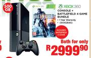 XBox 360 Console + Battlefield 4 Game Bundle